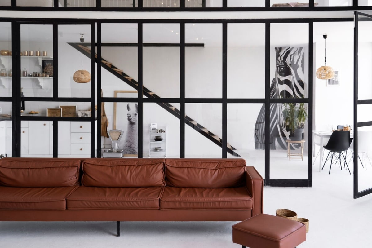 salón estilo industrial