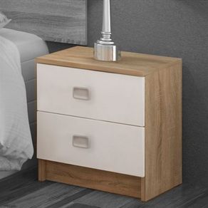 Mesita de noche Champion cambria/blanco 43,5x43,2x33,5 cm
