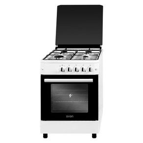 Cocina 4 fuegos + horno Svan SVK6601GB gas butano blanco 87x58,5x51,7 cm