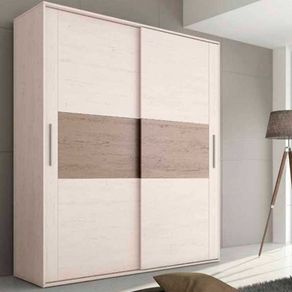 Armario Lucena 2 puertas correderas Andersen Pino/gris 207,6x180x55 cm