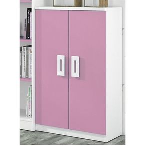 Zapatero estantes Trivial blanco/rosa 107x70x35 cm