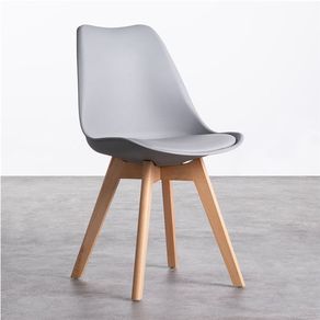 Silla tapizada Malmo gris 85x45x48 cm