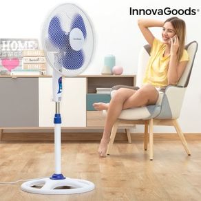 Ventilador de Pie Ø 40 cm 50W Blanco Azul