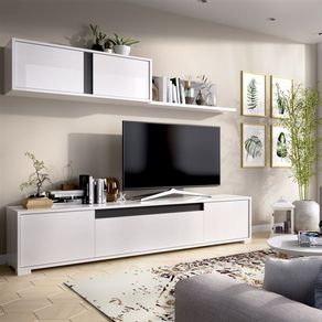 Salón de TV Neil con estante brillo/grafito 03K553132