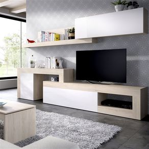 Salón de tv Lebo natural/blanco brillo 03K5098632