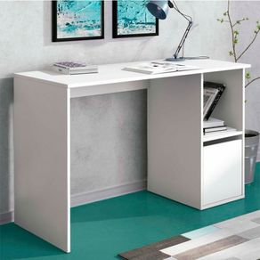 Mesa de estudio Aura 1 puerta blanco 73x110x50 cm