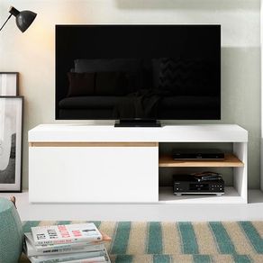 Módulo para TV Elis 1 puerta + hueco blanco mate/naturale 120x41cm