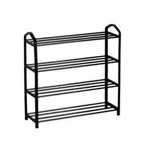 Zapatero Metálico Negro con 4 Baldas 62x63x20cm