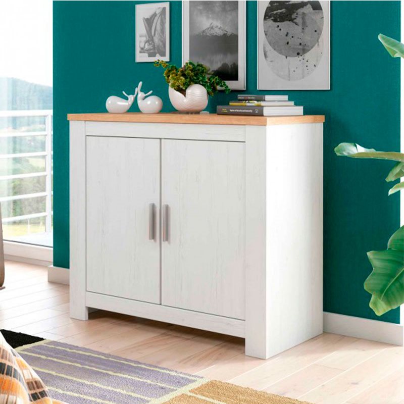 Mueble bajo Roncal 2 puertas Andersen pino/roble 90,5x99,5x45 cm