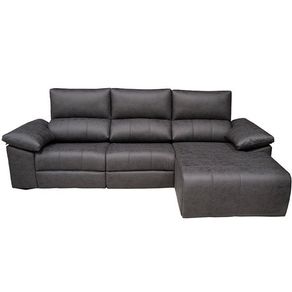 Sofá chaise longue Toscana eléctrico frente derecho Ópera antracita 95x291x175 cm