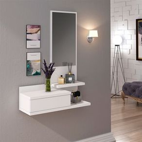 Mueble recibidor Aura vertical blanco 116x81x29 cm