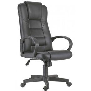 Silla de despacho Henry polipiel negro 118-126x64x64 cm