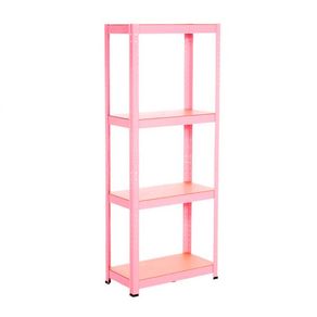 Estantería metálica RDM 4 baldas rosa 148x60x30 cm