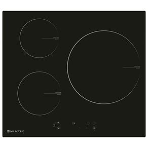Placa de inducción Milectric ECI-N3 3 fuegos control táctil con temporizador negro 60 cm