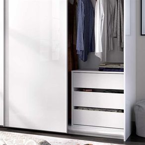 Cajonera Slide para interior de armario blanco 60x60x45 cm