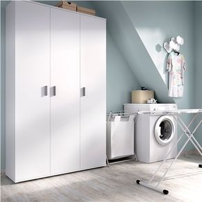 Armario Fit multiusos 3 puertas blanco 190x116x35 cm