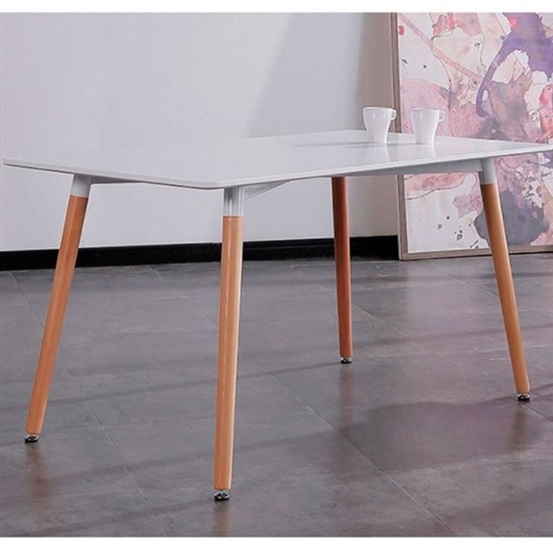 Mesa comedor Dorafair Nórdika blanco/haya 80x140x75 cm