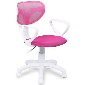 Silla de escritorio Touch giratoria fucsia/blanco 93-105x54x54 cm