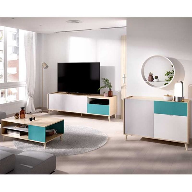 Composición de salón Nova 2 natural/esmeralda