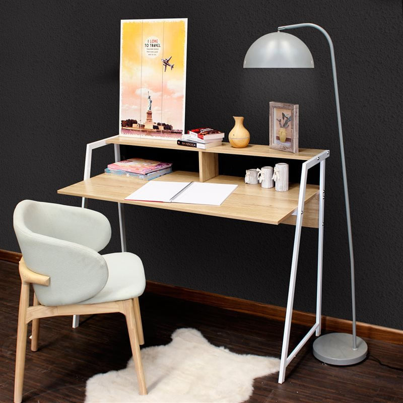 Escritorio Everest Basik Line cambria/blanco 90x115x56 cm
