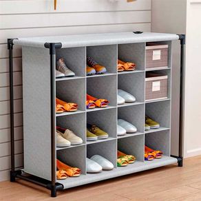 Organizador de zapatos 7house 16 compartimentos gris 64,4x87,3x36,5 cm