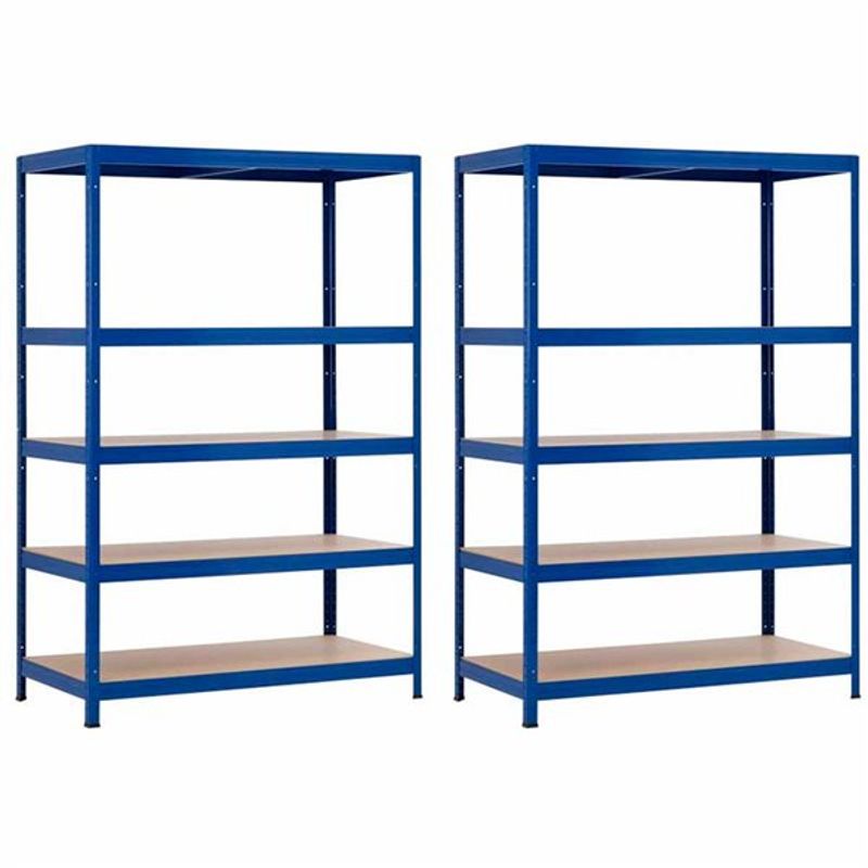 Pack de 2 estanterías modulares 7house 5 baldas azul