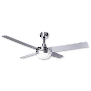 Ventilador de techo Montana con luz LED 56W 6 velocidades plateado