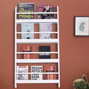 Estantería de pared Homcom 4 estantes blanco 113x59x12 cm