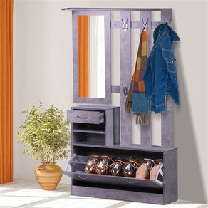 Conjunto recibidor Homcom 3 piezas gris