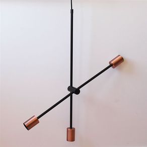 Lámpara de techo Pleya orientación regulable negro/bronce 66x63 cm