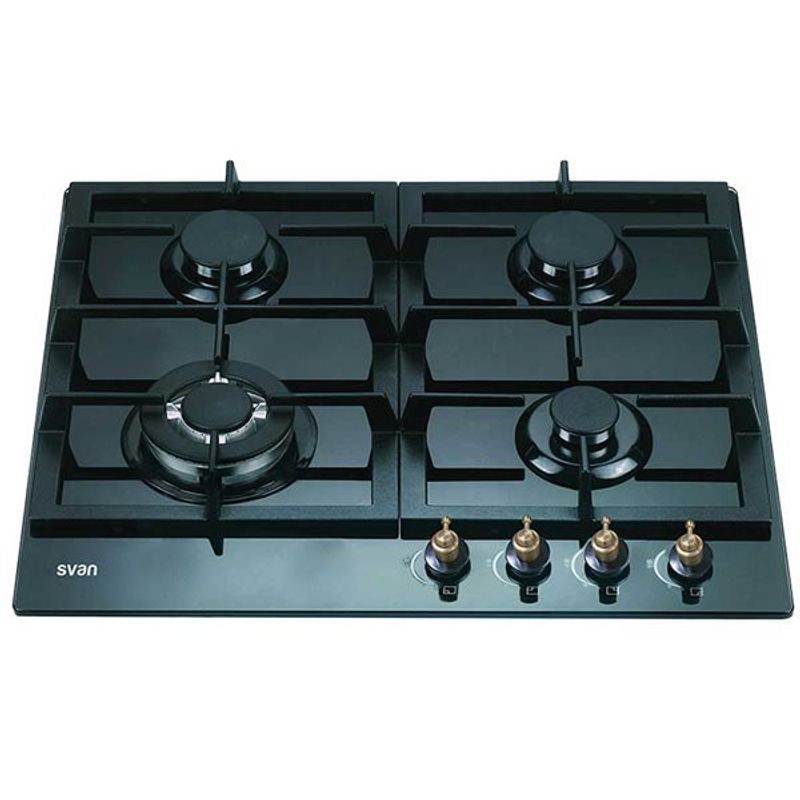 Encimera de gas butano Svan SVEC4RN1 4 fuegos 8,06kW negro 10x58,4x51 cm