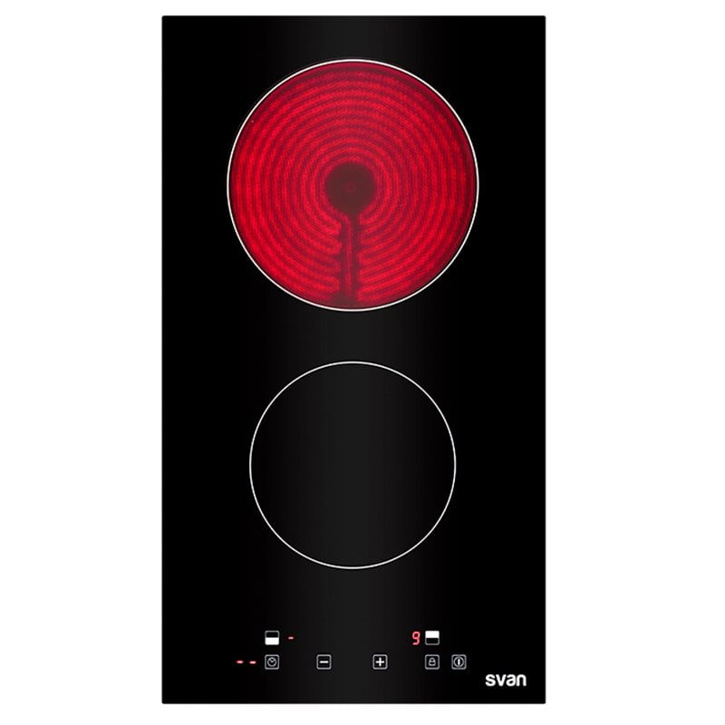 Vitrocerámica Svan SVV2351B 2 fuegos 3000W control táctil 5x29x52 cm
