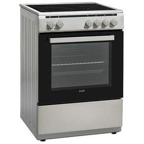 Cocina eléctrica Svan placa vitrocerámica+horno 65L negro/inox 85x59,5x64,5 cm
