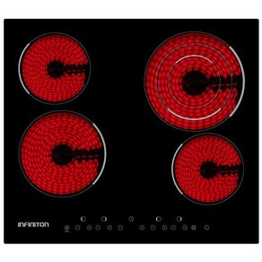 Vitrocerámica Infiniton VIT4T23 4 fuegos 9 niveles de potencia con temporizador negro 5,2x52x59 cm