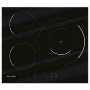 Placa de inducción Infiniton IND-320B 3 fuegos 9 niveles de potencia con temporizador negro