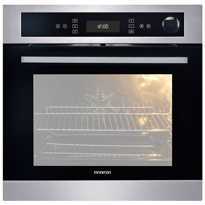 Horno eléctrico de vapor Infiniton 67YB1 3450W 70L 9 funciones inox/negro 59,5x59,5x54 cm