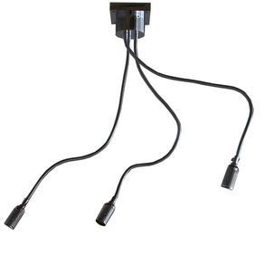 Lámpara de techo Atlantis 3 brazos moldeables E14 metal