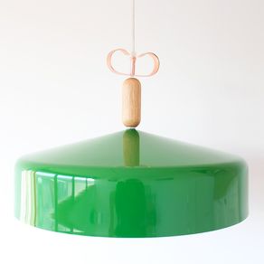 Lámpara de techo Coliseum E27 verde Ø45x18 cm