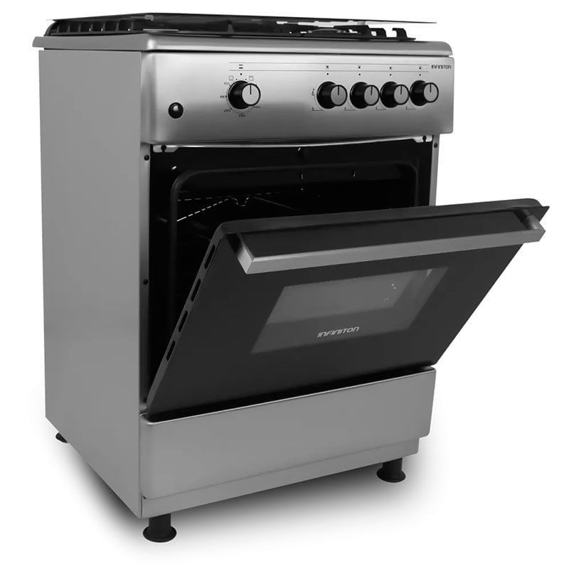 Cocina de gas con horno Infiniton CC6867EHIX inox 85x60x66 cm