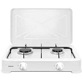 Hornillo de gas GGP-W2 Infiniton 2 fuegos control mecánico blanco 9,5x46,9x35,1 cm