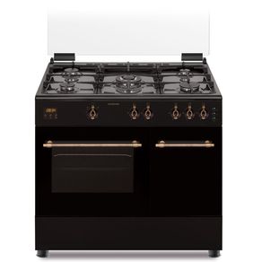 Cocina de gas CCRST90EPH Infiniton 5 fogones 59L encendido electrónico negro 78x89x60 cm