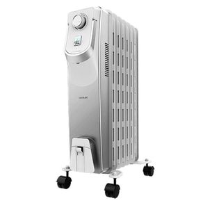 Radiador de aceite Ready Warm 7000 Space 360º Cecotec 7 módulos 1500W con ruedas blanco