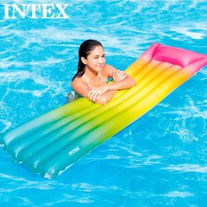 Colchoneta hinchable Arcoíris Intex +14A multicolor 15x170x53 cm