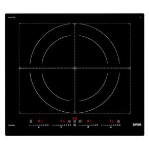 Placa de inducción Svan SVI643FZ 4 zonas de cocción con booster negro 6x59x52 cm