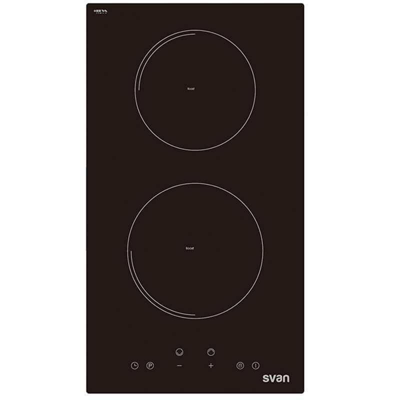 Placa de inducción Svan SVI201 3600W 2 zonas de cocción control táctil negro 5x29x52 cm