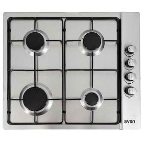 Encimera de gas Svan SVE4B3 4 fuegos ignición automática inox 9x58x50 cm