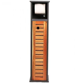 Mueble portarrollos de baño Tendance gris/natural 75x18x18 cm