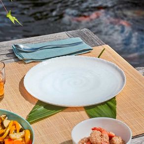 Vajilla Ammonite Luminarc 18 piezas 6 servicios opal blanco