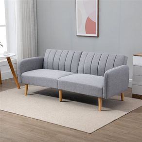 Sofá-cama Homcom 2 plazas gris 73x173x75 cm