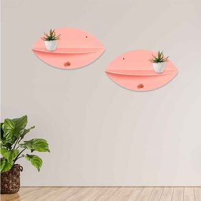 Pack de 2 estantes Oba Mate rosa dalia 20,2x35x10 cm